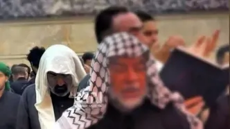 تصویری قدیمی از حضور رهبر انقلاب آیت الله سید مجتبی خامنه‌ای در کربلای معلی