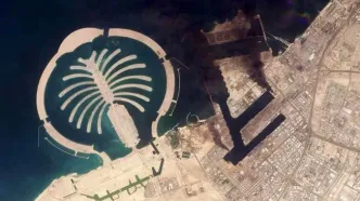 تصویر ماهواره‌ای از حمله موشکی به بندر دوبی | موج گسترده فرار از دبی