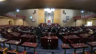 تخریب بخشی از ساختمان مجلس سنای قدیم بر اثر حملات اخیر به تهران