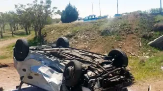 سقوط پژو 206 جان راننده زن جوان را گرفت