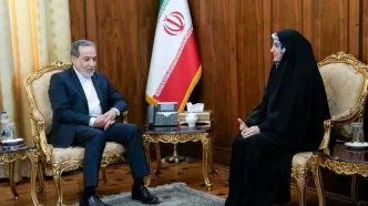 دیدار مهدیه اسفندیاری با وزیر امور خارجه