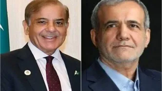 گفتگوی نخست وزیر پاکستان و پزشکیان