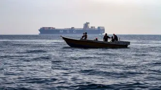 تصاویر؛ وضعیت دو کشتی کانتینری توقیف شده توسط سپاه در تنگه هرمز