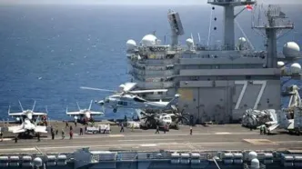 ورود سومین ناو هواپیمابر آمریکا به خاورمیانه