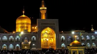 بارش تگرگ، زائران حرم رضوی را غافلگیر کرد