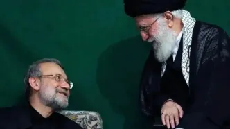 قاب تاریخی رهبر شهید انقلاب و شهید لاریجانی