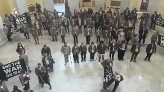 اعتراض کهنه‌سربازان در کنگره آمریکا علیه جنگ با ایران