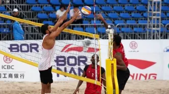 والیبال ساحلی ایران با بردی نفس‌گیر فینالیست شد