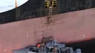 اولین تصاویر از توقیف کانتینربرها در تنگه هرمز