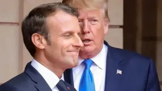 مکرون، ترامپ را به سخره گرفت