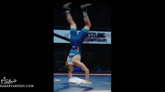 ویدیوی اتحادیه جهانی کشتی از حرکت آکروباتیک پدیده آزادکار ایران