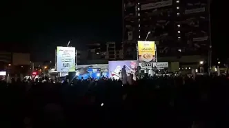 سردادن شعار با ریتم موشک سیدمجید در میدان ونک