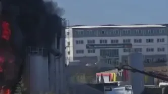 آتش‌سوزی در یک کارخانه در آنکارا