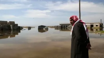 تصاویر؛ سیل در ادلب خانه‌ها را زیر آب برد