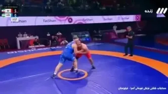 ببینید| فینال امین میرزازاده در کشتی فرنگی آسیا