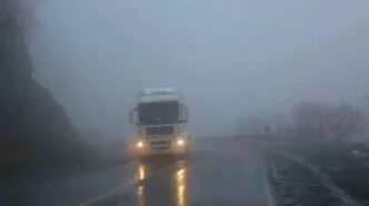 جاده‌های شمالی و غربی کشور زیر بارش باران و مه گرفتگی