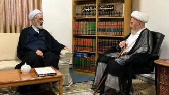 آیت الله اعرافی با حضرت آیت الله سبحانی دیدار کرد