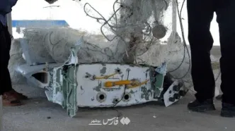 تصاویر صید پهپاد آمریکایی در دریای خلیج‌فارس