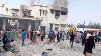 تصاویر هوایی از مدرسهٔ شجرهٔ طیبه میناب پس از حمله آمریکا