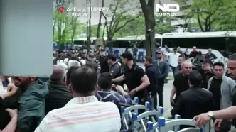 درگیری کارگران معدن با پلیس ترکیه