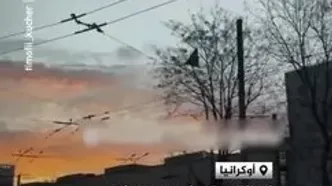 لحظه اصابت پهپاد به یک تأسیسات در دنیپرو اوکراین