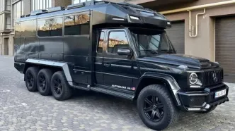 مرسدس بنز G کلاس، کمپر ۸ چرخ شد! / شاهکار واقعی یا فریب هوش مصنوعی؟