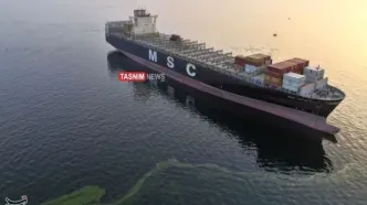 سپاه کشتی کانتینری اسراییل را در تنگه هرمز توقیف کرد + تصویر