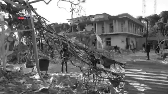 اولین فیلم‌ از درون سفارت سابق آمریکا پس از حمله هوایی