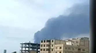 ستون دود از محدوده فرودگاه پیام بلند شد