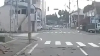 لحظه وقوع زلزله ۷.۴ ریشتری در ژاپن