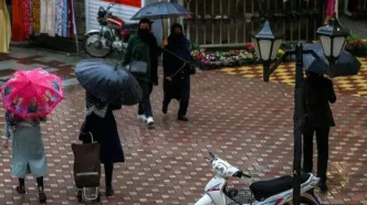 باران و کاهش دما در تهران