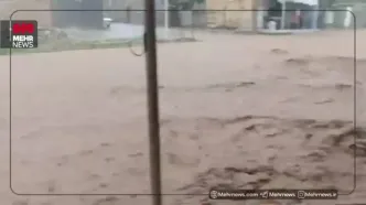 ورود سیلاب به منازل در سرتنگ زنگوان سیروان ایلام