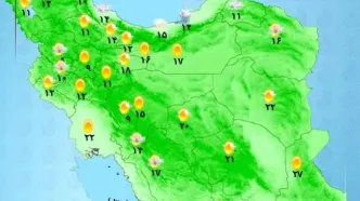 پیش‌بینی رگبار باران و رعد و برق در ۹ استان