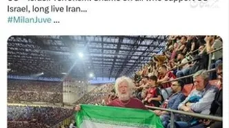 سیاستمدار ایرلندی با پرچم ایران در قلب ایتالیا