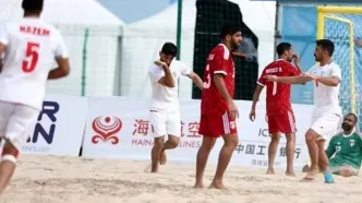 پیروزی تیم فوتبال ساحلی ایران مقابل امارات در گام اول