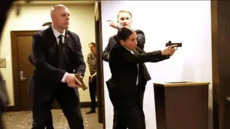 تیراندازی در ضیافت شام ترامپ+تصاویر