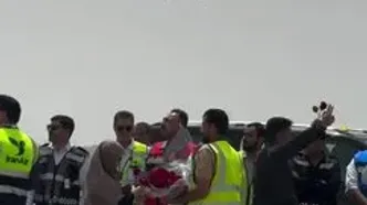 استقبال فرودگاه نجف از بازگشت پرواز ایرانی پس از ۶۰ روز وقفه