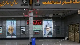 تصاویر: خسارت حمله هوایی به پایانه مرزی شلمچه