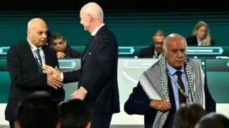 نماینده فلسطین رئیس فیفا و اسرائیل را آچمز کرد