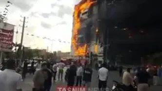 تصاویری از آتش سوزی در پاساژ ارغوان اندیشه
