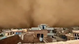 طوفان وحشتناک در شهر بیکانر در هند
