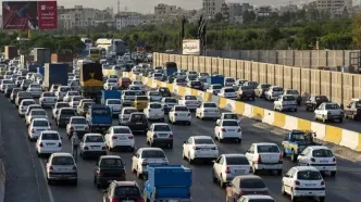 ترافیک سنگین در آزادراه کرج- تهران