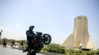 رژه موتور سواران جان فدا در تهران
