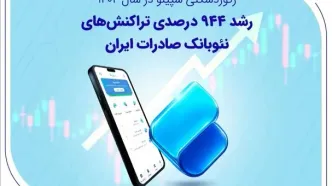 رکوردشکنی سپینو در سال ۱۴۰۴؛ رشد ۹۴۴ درصدی تراکنش‌های نئوبانک صادرات ایران