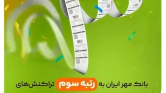 بانک مهر ایران به رتبه سوم تراکنش‌های پذیرندگی شبکه پرداخت صعود کرد
