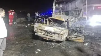 مرگ ۲ سرنشین بر اثر تصادف در آزادراه کاشان-قم