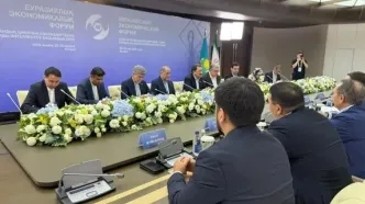 دیدار وزیر صنعت، معدن و تجارت ایران با وزیر کشاورزی قزاقستان