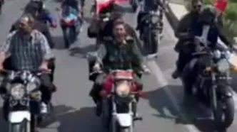 موتور سواری فرمانده سپاه تهران بزرگ در رزمایش جانفدایان