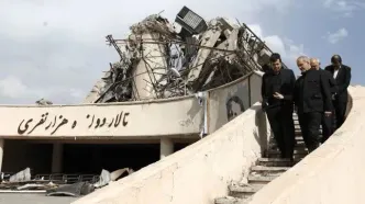 بازدید رئیس جمهور از آثار حمله به ورزشگاه آزادی
