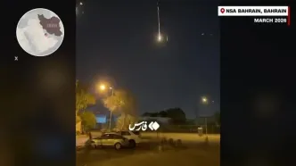 ببینید | ویدئوی جدید از لحظه اصابت موشک ایرانی به پایگاه آمریکا در بحرین